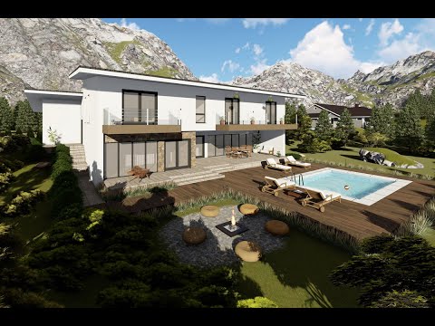 Maison Ossature Métallique Avec 1 Étage 8 Chambres 474-059 - video facade maison