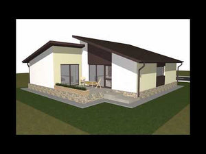 Maison Ossature Métallique De Plain Pied 3 Chambres 131-020 - video façade maison pierre thumbnail