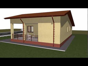 Maison à Ossature Métallique Sur 1 Niveau 120m2 Terrasse 002 - video façade moderne maison thumbnail