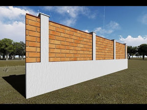 Clôture pour Maison en Béton avec Panneau de Maçonnerie GA08 - modèle de clôture video thumbnail