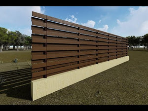Clôture Maison Moderne avec Panneaux Bois Projet GA03 - modèle de clôture video thumbnail