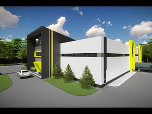 Construction Hangar Métallique Industriel à 3 Niveaux 001 - modèle de hangar video thumbnail
