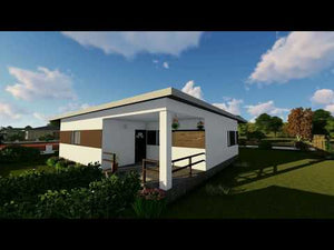 Maison Ossature Métallique 4 Chambres Un Seul Niveau 179-045 - video facade bois thumbnail