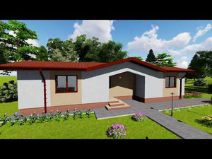 Petite Maison Ossature Métallique 80m2 Sur Un Niveau 080-035 - facade maison video thumbnail
