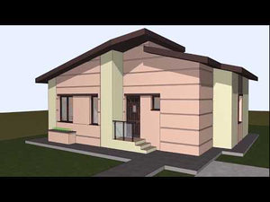 Petite Maison en Ossature Métallique 2 Chambres 90m2 088-019 - video facade moderne maison thumbnail