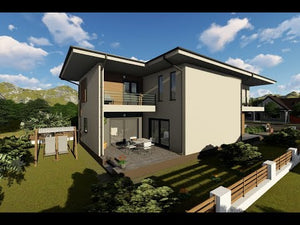 Maison à Ossature Métallique 300m2 à Étage 051 - video façade moderne maison thumbnail