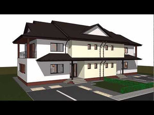 Grande Maison Duplex Ossature Métallique 2 Niveaux 476-011 - video facade moderne maison thumbnail
