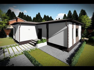 Maison à Ossature Métallique Plain Pied 3 Chambres 100m2 075 - video façade maison thumbnail