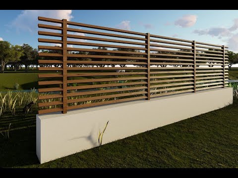 Clôture pour Maison en Fer avec Fondation en Béton GA06 - video modèle de clôture