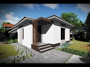 Petite Maison à Ossature Métallique Moderne 1 Niveau 60m2 071 - facade maison video thumbnail