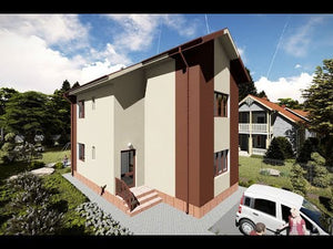 Maison en Ossature Métallique Modern à Étage 5 Chambres 088 - video facade maison thumbnail