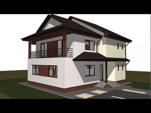 Grande Maison en Ossature Métallique à Étage 010 - video facade maison moderne thumbnail