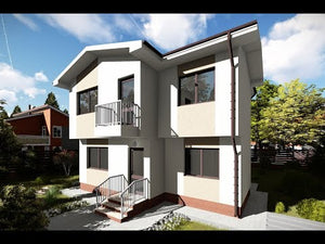 Maison Ossature Métallique Modern à Étage 140m2 141-087 - video facade maison moderne thumbnail