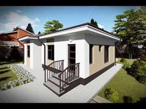 Petite Maison à Ossature Métallique 80 m2 3 Chambres 076-072 - façade maison video thumbnail