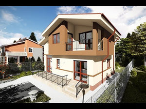 Maison à Ossature Métallique 2 Niveaux Balcon Terrasse 089 - video façade maison thumbnail