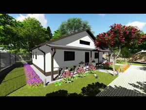 Maison Ossature Métallique Sans Etage Avec Toit Terrasse 036 - video façade maison thumbnail