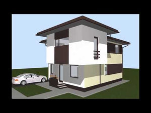 Maison en Ossature Métallique à Étage Modern 4 Chambres 023 - video façade moderne maison thumbnail