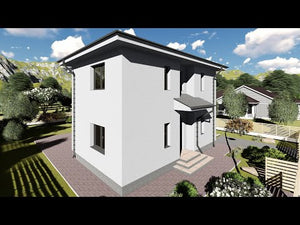 Maison à Ossature Métallique Modern 4 Chambres à Coucher 092 - video façade moderne maison thumbnail