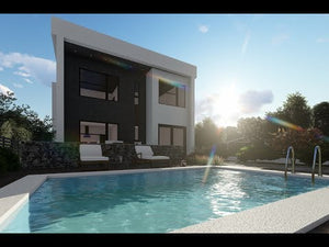 Maison en Ossature Métallique Avec Toit Plat Et Terrasse 055 - video facade moderne maison thumbnail