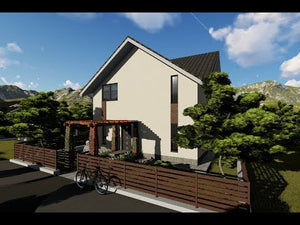 Maison Ossature Metallique Avec 4 Chambres 180m2 Modern 070 - video facade maison thumbnail