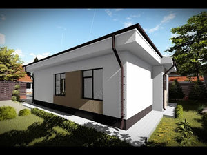 Petite Maison Ossature Métallique Seul Niveau 80 m2 084-084 - facade maison video thumbnail