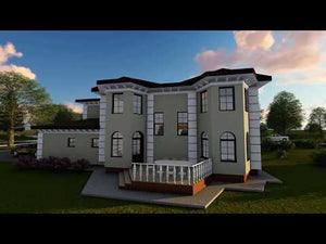 Grande Maison en Ossature Métallique Moderne à Étage 028 - video façade maison thumbnail