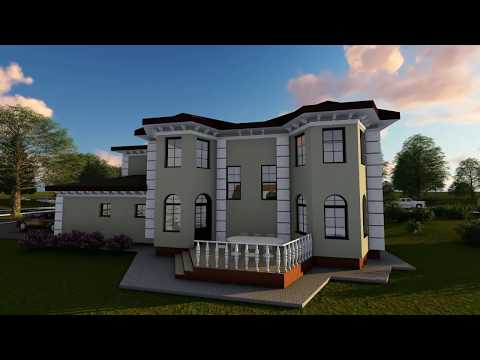 Grande Maison en Ossature Métallique Moderne à Étage 028 - video façade maison