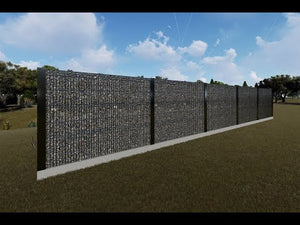Clôture de Maison Gabion en Treillis Soudé Galvanisé GA13 - video modèle de clôture thumbnail