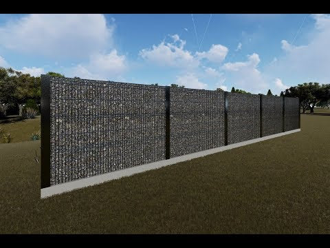 Clôture de Maison Gabion en Treillis Soudé Galvanisé GA13 - video modèle de clôture