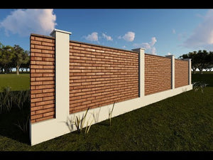 Clôture de Maison Classique en Maçonnerie de Briques GA05 - modèle de clôture video thumbnail