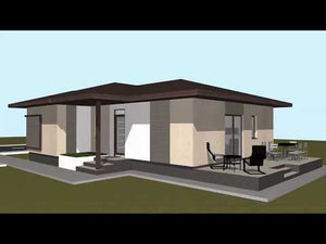 Maison Ossature Métallique De Plain Pied Moderne 120 m2 032 - video facade moderne maison thumbnail