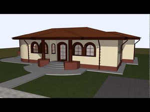 Maison Ossature Métallique Traditionnelle Plain Pied 186-017 - video façade maison thumbnail
