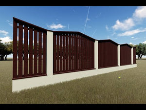 Clôture pour Maison Panneau Moderne Bois Vertical Model GA17 - video modèle de clôture thumbnail