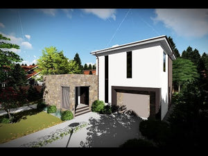 Maison en Ossature Métallique Modern 200m2 Avec Garage 069 - video façade maison pierre thumbnail
