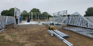 Projet de maison à Braila de 120 mètres carrés, montage de la structure des murs thumbnail