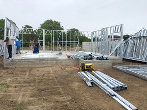 Projet de maison à Braila de 120 mètres carrés, montage de la structure des murs thumbnail