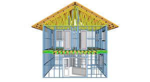Revêtement extérieur en fibrociment pour une maison sur structure métallique thumbnail