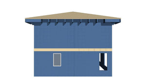 Montage de l'étage pour un projet de maison avec une structure métallique légère à rez-de-chaussée et étage thumbnail