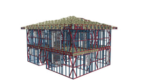 Montage rez-de-chaussée structure métallique légère projet maison rez-de-chaussée et 1er étage thumbnail