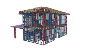 Montage rez-de-chaussée structure métallique légère projet maison rez-de-chaussée et 1er étage thumbnail