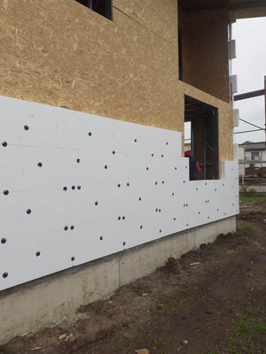 Projet de maison rez-de-chaussée et étage installation de polystyrène expansé spongieux EPS 80 thumbnail
