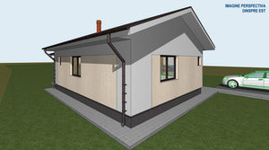 Montage de la structure métallique pour une maison de plain-pied de 84 mètres carrés à Sinesti thumbnail