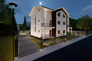 Coffrage de la fondation pour la maison duplex en métal et excavation pour la clôture périphérique thumbnail