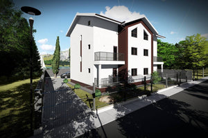 Coffrage de la fondation pour la maison duplex en métal et excavation pour la clôture périphérique thumbnail