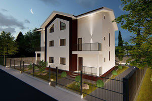 Coffrage de la fondation pour la maison duplex en métal et excavation pour la clôture périphérique thumbnail