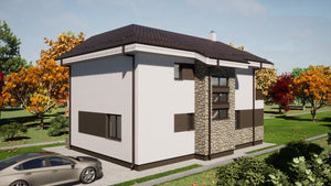 Application d'une feuille anticondensation et de lambris en bois sur le toit d'une maison métallique thumbnail