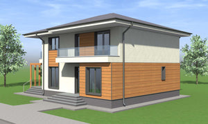 Modèle de maison à deux étages de 293 mètres carrés conçu dans le département d'Ilfov thumbnail