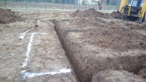 Projet de maison à Snagov de 162 mètres carrés, traçage et excavation des fondations thumbnail