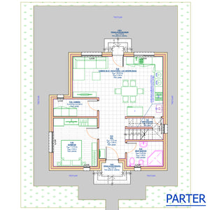 Maison sur un squelette métallique étape de montage du chauffage par le sol thumbnail