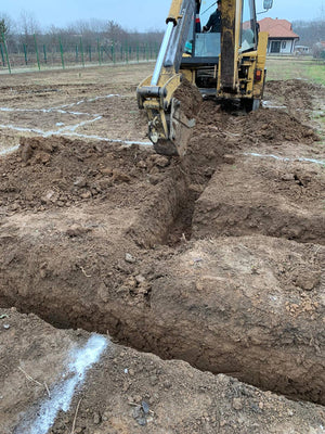 Projet de maison à Snagov de 162 mètres carrés, traçage et excavation des fondations thumbnail